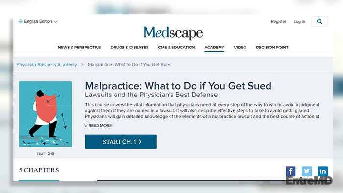 Medscape Malpractice Course
