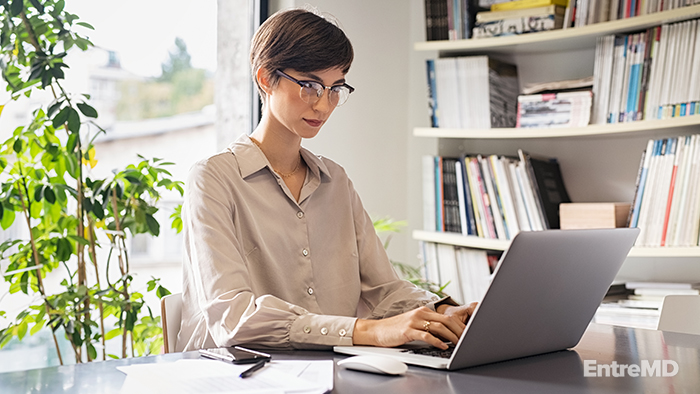 Woman Writing a Resume