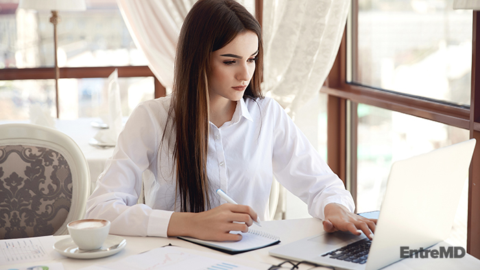 Woman Researching Job Postings