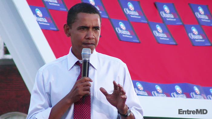 Barack Obama Giving a Speech
