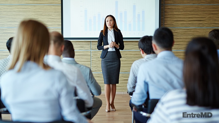 Woman Giving a Speech